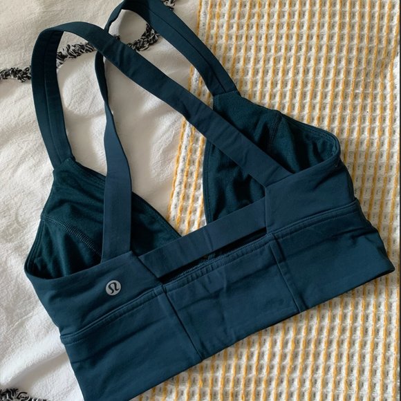Lululemon Dark Green Light Support Yoga Bra - Picture 2 of 2
